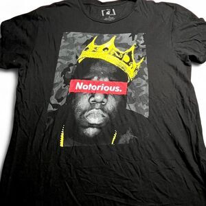 Notorious B.I.G. Biggie Smalls Crown Black Graphic Tee Shirt